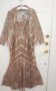 NEW DAMIANOU BRONZE GOWN &JACKET ELEGANT XTRA SM
